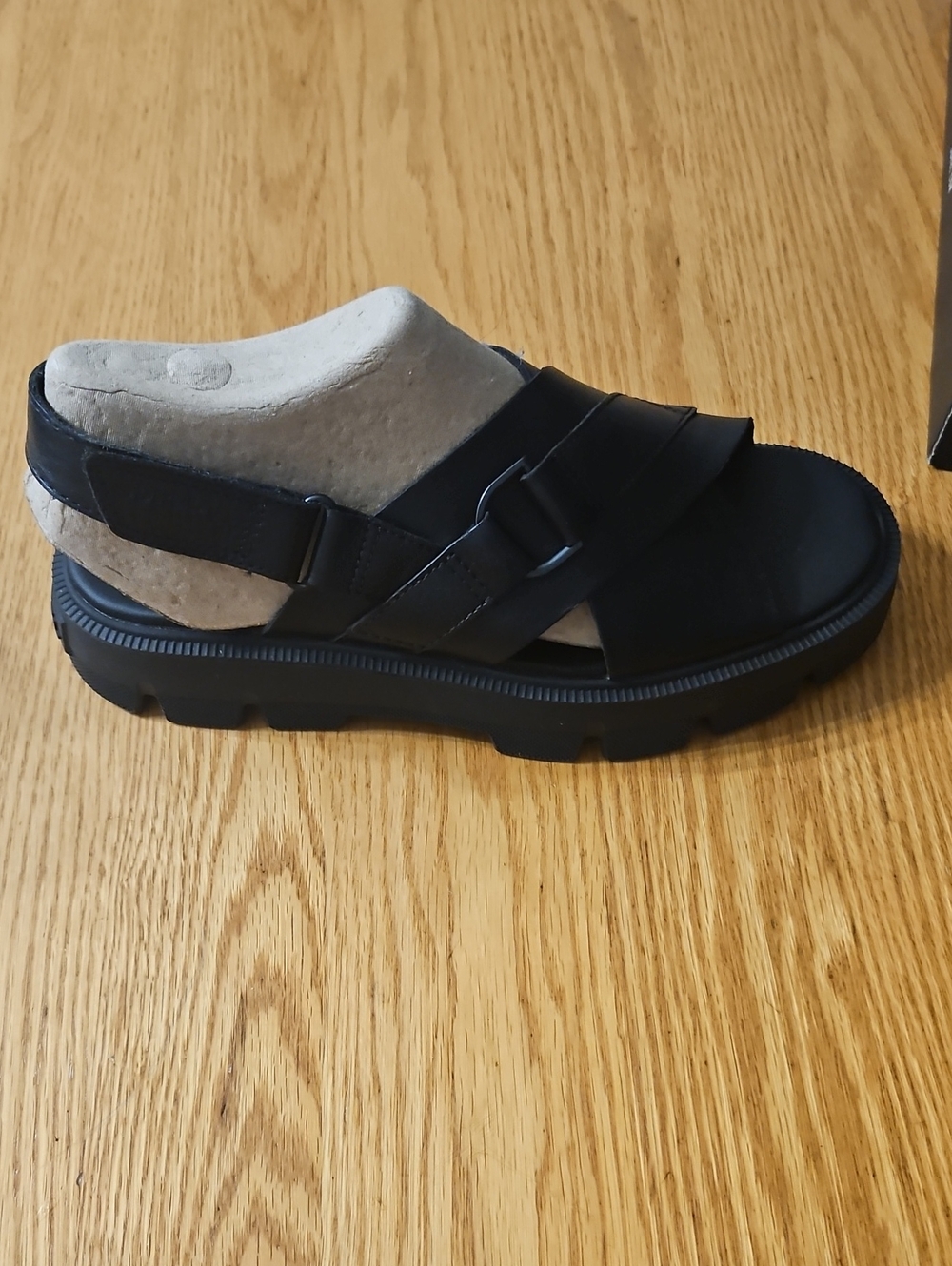 Sorel Black Strappy  Sandal